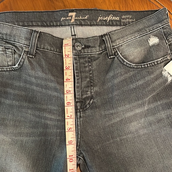 7 for all man kind - Joseinin boyfriend skinny jeans size 30 NWT - Picture 4 of 11